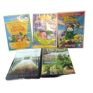 Veggie Tales, LIfe at the Pond, Casting Crowns 5 DVDs Inspirational Movie Lot